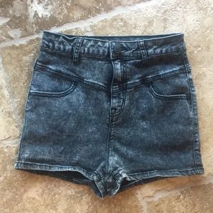 Urban Outfitters black faded high waisted shorts
